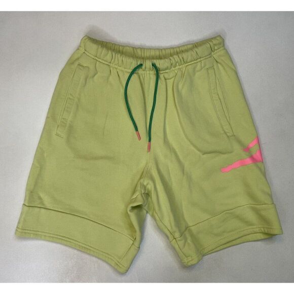 Nike Air Jordan MJ Jumpman Fleece Sweat Shorts Men Small Lime Green CK6707 352 - Picture 1 of 5